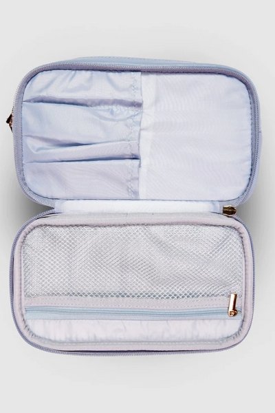 LOUENHIDE_ROSIE COSMETIC CASE RECYCLED CHAMBRAY _ _ Ebony Boutique NZ