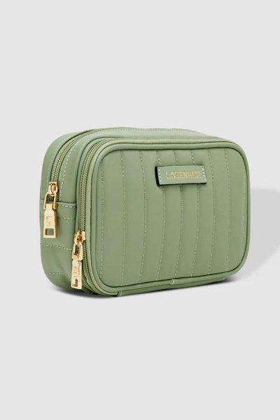 LOUENHIDE_ROSIE COSMETIC CASE RECYCLED SAGE _ _ Ebony Boutique NZ