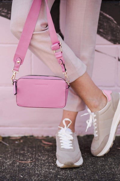 Bubblegum pink purse best sale