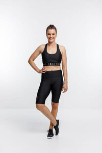 ROSE ROAD_SHORTIES BLACK WITH ROSE GOLD ROSE PRINT _ _ Ebony Boutique NZ