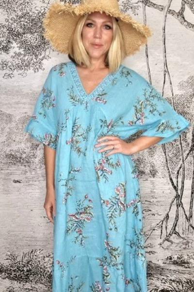 Linen tunic dress with long sleeves Sophie