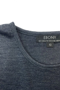 EBONY_WOMENS 100% MERINO WOOL (210) LONG SLEEVE SWING DRESS _ _ Ebony Boutique NZ