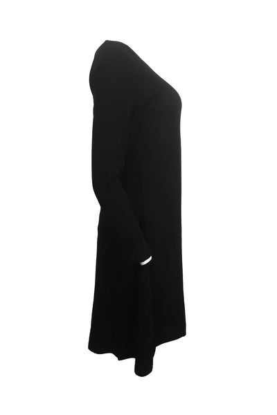 EBONY_WOMENS 100% MERINO WOOL (210) LONG SLEEVE SWING DRESS _ _ Ebony Boutique NZ