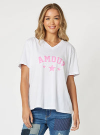 THREADZ_AMOUR COTTON T-SHIRT _ AMOUR COTTON T-SHIRT _ Ebony Boutique NZ