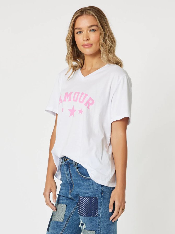 THREADZ_AMOUR COTTON T-SHIRT _ AMOUR COTTON T-SHIRT _ Ebony Boutique NZ