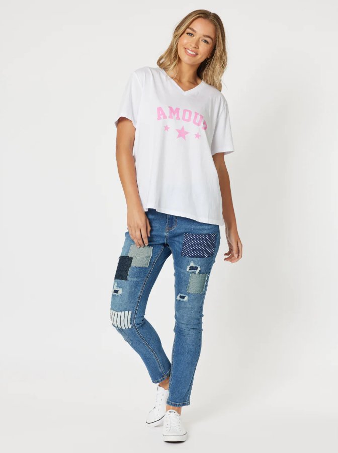 THREADZ_AMOUR COTTON T-SHIRT _ AMOUR COTTON T-SHIRT _ Ebony Boutique NZ