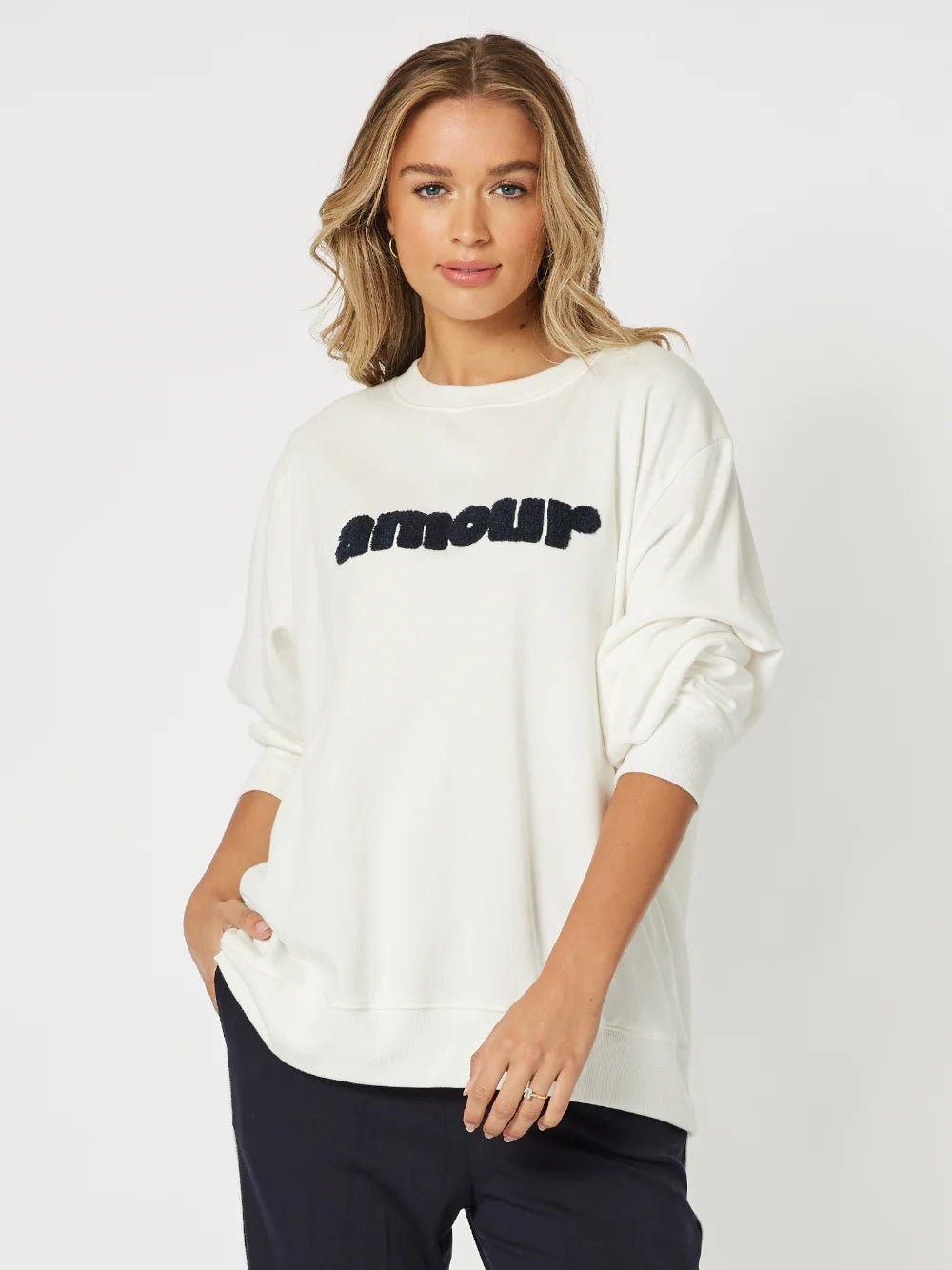 THREADZ_AMOUR SWEATSHIRT _ AMOUR SWEATSHIRT _ Ebony Boutique NZ
