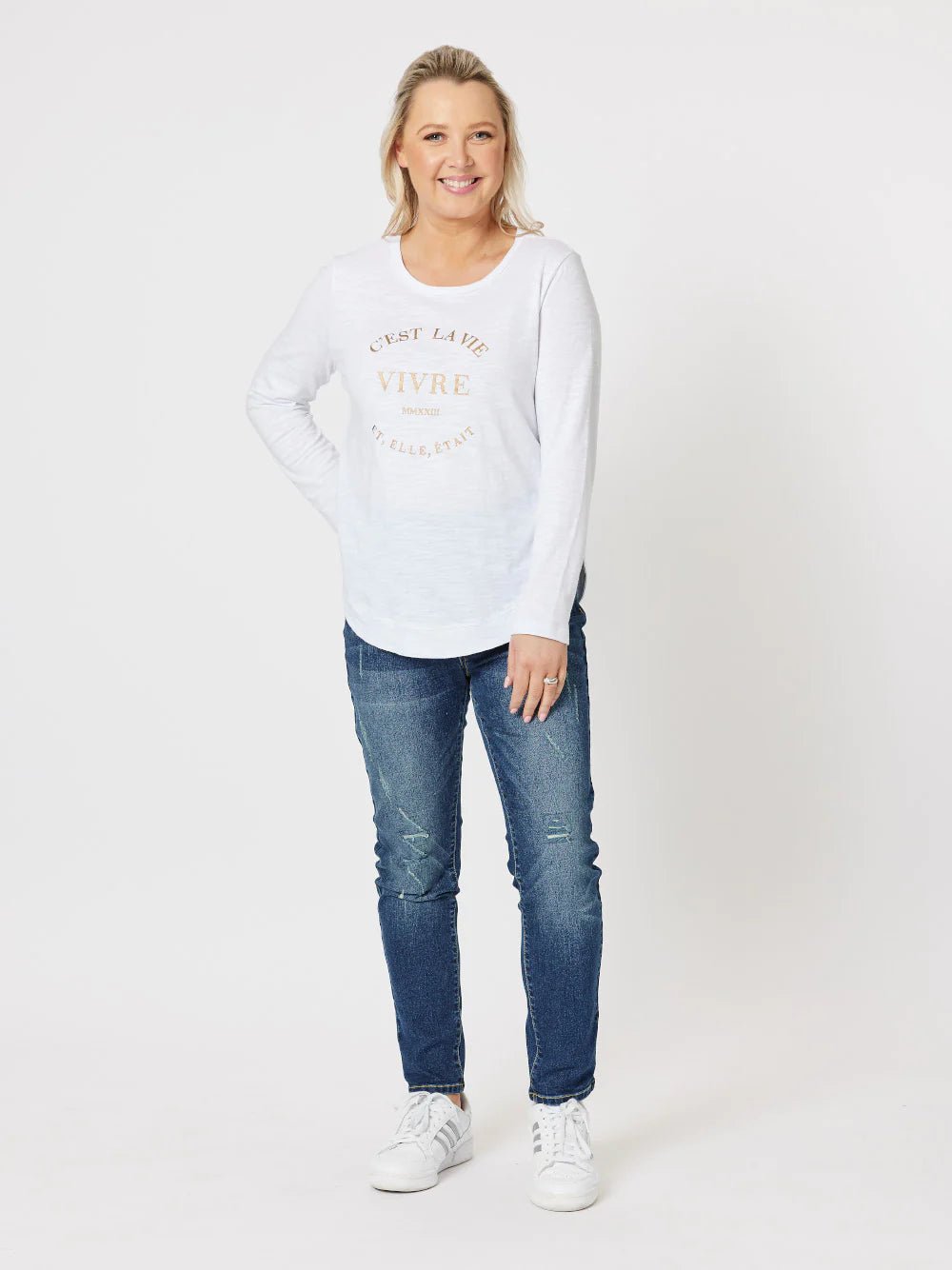 THREADZ_CEST LA VIE T-SHIRT _ CEST LA VIE T-SHIRT _ Ebony Boutique NZ