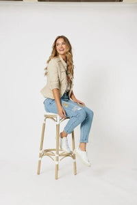 THREADZ_MILITARY DENIM JACKET _ MILITARY DENIM JACKET _ Ebony Boutique NZ