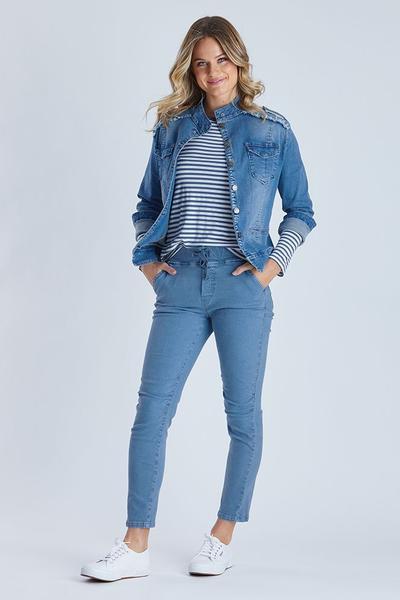 THREADZ_MILITARY DENIM JACKET _ THREADZ_MILITARY DENIM JACKET _ _ Ebony Boutique NZ _ Ebony Boutique NZ
