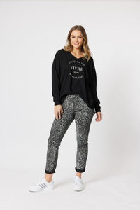 THREADZ_THREADZ REVERSIBLE JEAN BLACK _ _ Ebony Boutique NZ