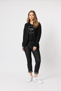 THREADZ_THREADZ REVERSIBLE JEAN BLACK _ _ Ebony Boutique NZ