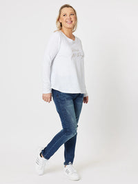THREADZ_ROSE ALL DAY LONG SLEEVE T-SHIRT _ ROSE ALL DAY LONG SLEEVE T-SHIRT _ Ebony Boutique NZ