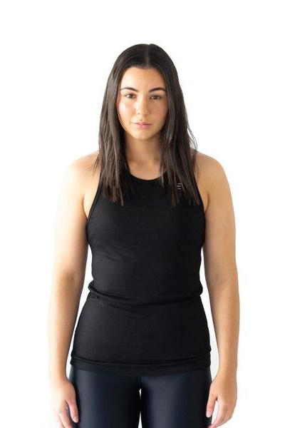 WEST ACTIVEWEAR_THROW OVER TANK-BLACK _ _ Ebony Boutique NZ