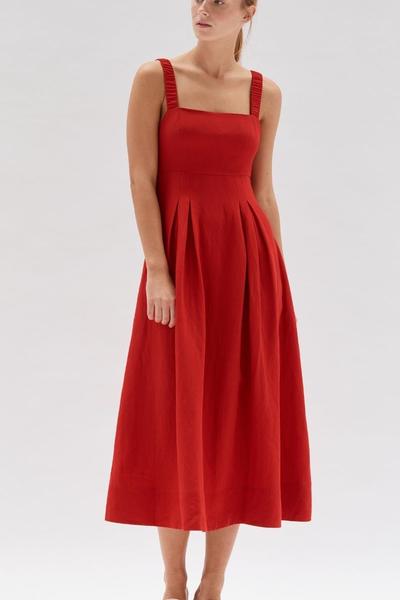 Red midi hot sale sundress