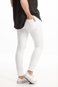 HOME-LEE_WEEKENDER JEANS WHITE WITH RIPS _ _ Ebony Boutique NZ