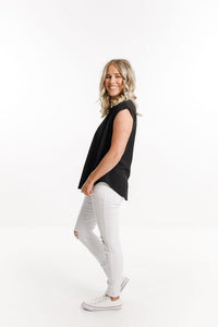 HOME-LEE_WEEKENDER JEANS WHITE WITH RIPS _ _ Ebony Boutique NZ