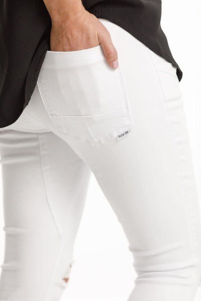 HOME-LEE_WEEKENDER JEANS WHITE WITH RIPS _ _ Ebony Boutique NZ