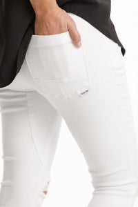 HOME-LEE_WEEKENDER JEANS WHITE WITH RIPS _ _ Ebony Boutique NZ