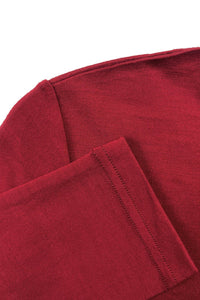 EBONY_WOMENS 100% MERINO (210) LONG SLEEVE CREW TOP EMBER _ _ Ebony Boutique NZ