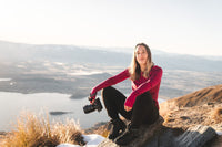 EBONY_WOMENS 100% MERINO (210) LONG SLEEVE CREW TOP RASPBERRY _ _ Ebony Boutique NZ