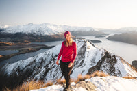 EBONY_WOMENS 100% MERINO (210) LONG SLEEVE CREW TOP RASPBERRY _ _ Ebony Boutique NZ