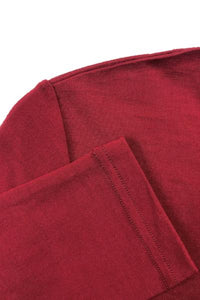 EBONY_WOMENS 100% MERINO (210) LONG SLEEVE HIGH NECK TOP EMBER _ _ Ebony Boutique NZ