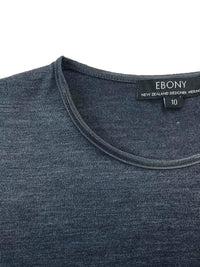 EBONY_WOMENS 100% MERINO (210) LONG SLEEVE SATIN CREW TOP ORION _ _ Ebony Boutique NZ