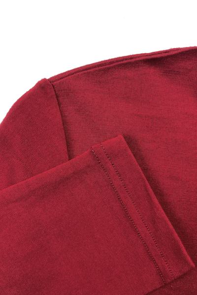 EBONY_WOMEN'S 100% MERINO WOOL (210) A-LINE SCOOP LONG SLEEVE TOP EMBER _ _ Ebony Boutique NZ