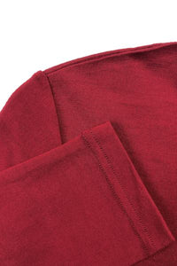 EBONY_WOMEN'S 100% MERINO WOOL (210) A-LINE SCOOP LONG SLEEVE TOP EMBER _ _ Ebony Boutique NZ
