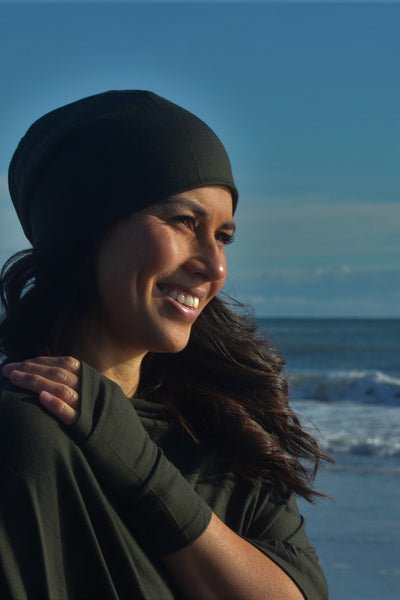 EBONY_MERINO WOOL FINGERLESS GLOVES WOMENS OLIVE _ _ Ebony Boutique NZ