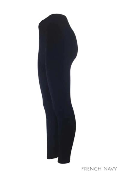 EBONY_WOMEN'S 100% MERINO WOOL (210) LEGGINGS FRENCH NAVY _ _ Ebony Boutique NZ