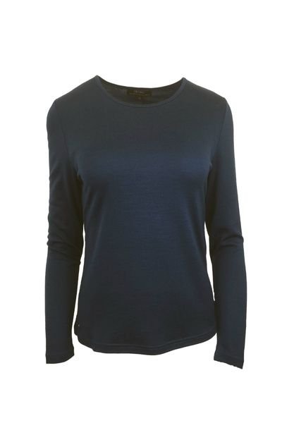 EBONY_WOMEN'S 100% MERINO WOOL (210) LONG SLEEVE CREW TOP _ _ Ebony Boutique NZ