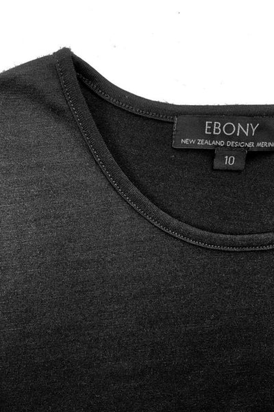 EBONY_WOMENS 100% MERINO WOOL (210) LONG SLEEVE SWING DRESS _ _ Ebony Boutique NZ