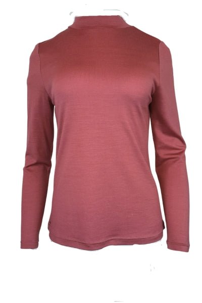 EBONY_WOMEN'S 100% MERINO WOOL (210) LONG SLEEVE TURTLE NECK JUMPER BRICK _ _ Ebony Boutique NZ