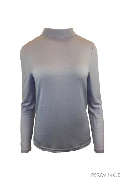 EBONY_WOMEN'S 100% MERINO WOOL (210) LONG SLEEVE TURTLE NECK JUMPER PERIWINKLE _ _ Ebony Boutique NZ