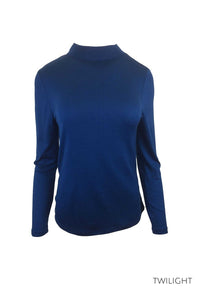 EBONY_WOMEN'S 100% MERINO WOOL (210) LONG SLEEVE TURTLE NECK JUMPER TWILIGHT _ _ Ebony Boutique NZ