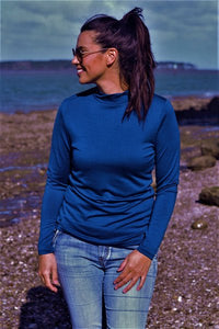 EBONY_WOMEN'S 100% MERINO WOOL (210) LONG SLEEVE TURTLE NECK JUMPER TWILIGHT _ _ Ebony Boutique NZ