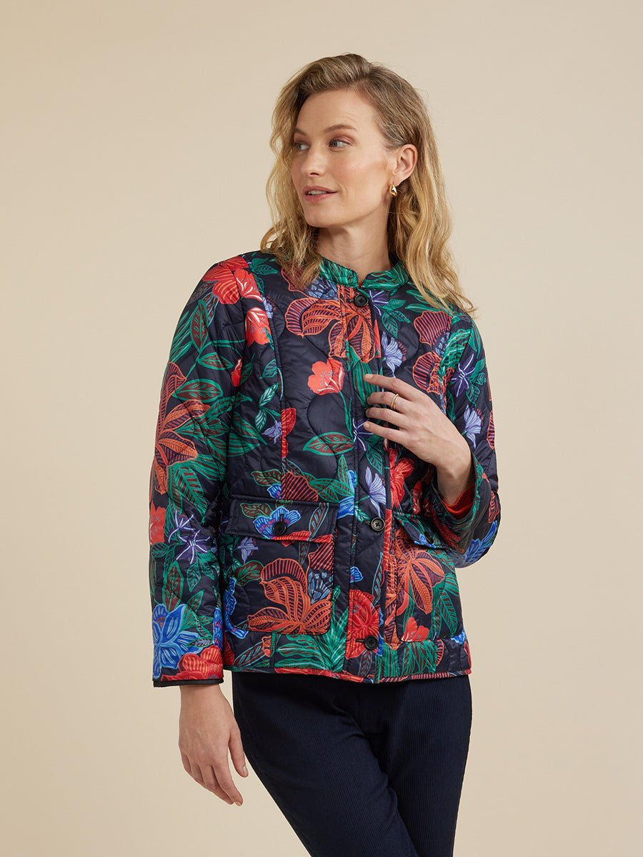 YARRA TRAIL_DARK FLORAL PRINT JACKET _ DARK FLORAL PRINT JACKET _ Ebony Boutique NZ