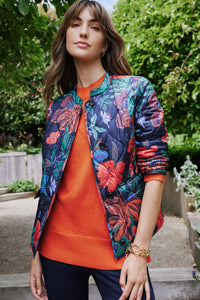 YARRA TRAIL_DARK FLORAL PRINT JACKET _ DARK FLORAL PRINT JACKET _ Ebony Boutique NZ