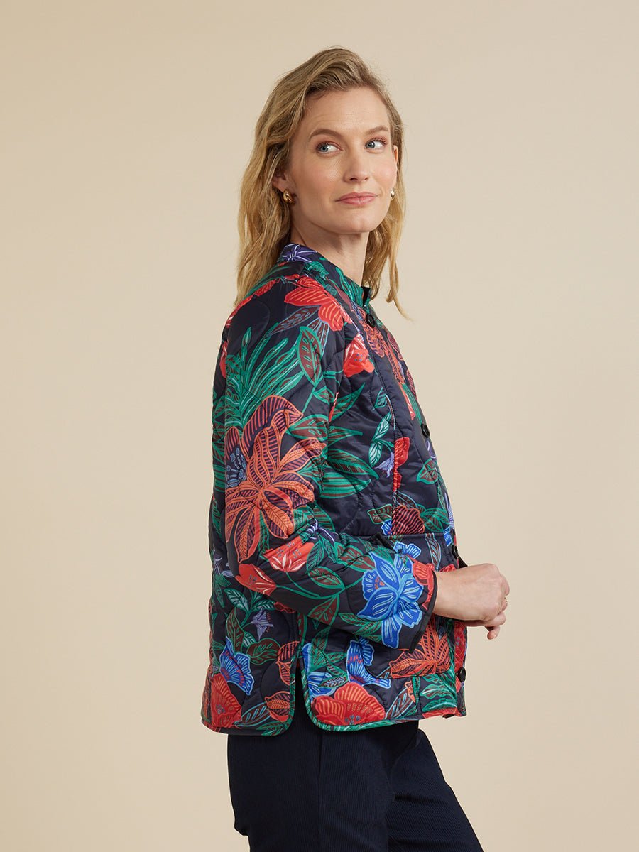 YARRA TRAIL_DARK FLORAL PRINT JACKET _ DARK FLORAL PRINT JACKET _ Ebony Boutique NZ