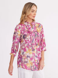 YARRA TRAIL_ROSE PETAL PRINT SHIRT _ ROSE PETAL PRINT SHIRT _ Ebony Boutique NZ