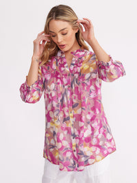 YARRA TRAIL_ROSE PETAL PRINT SHIRT _ ROSE PETAL PRINT SHIRT _ Ebony Boutique NZ