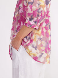 YARRA TRAIL_ROSE PETAL PRINT SHIRT _ ROSE PETAL PRINT SHIRT _ Ebony Boutique NZ