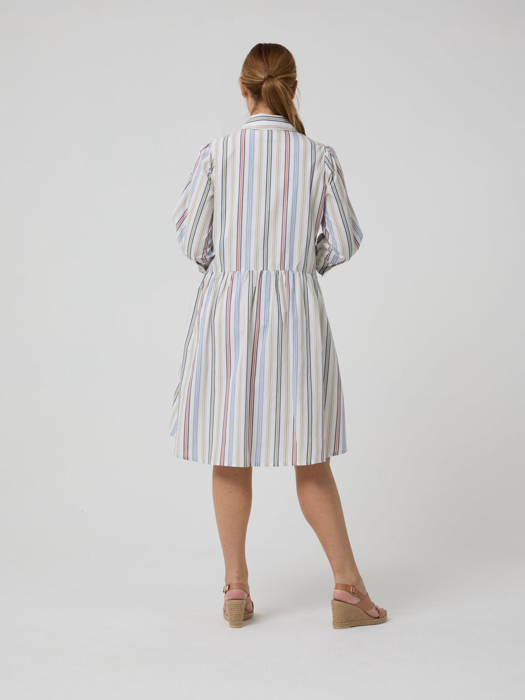 Yarra Trail Stripe Shirt Dress Guava Women's Summer Dresses NZ