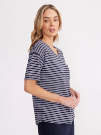 YARRA TRAIL_UNEVEN STRIPE TEE _ UNEVEN STRIPE TEE _ Ebony Boutique NZ