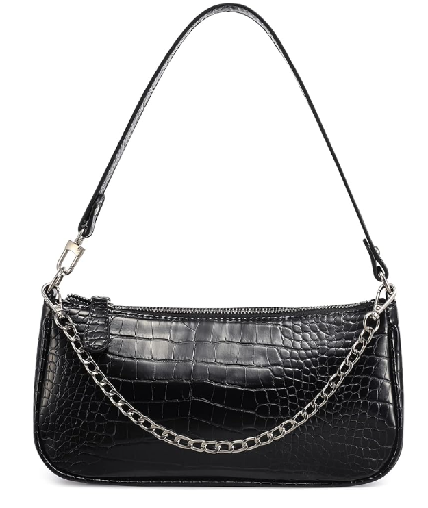 JADE HANDBAG CROC BLACK