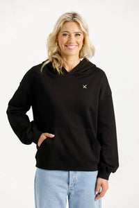 ALPINE ELLIOT HOODIE BLACK WITH GOLD