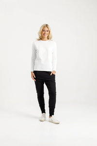 ALPINE APARTMENT PANTS BLACK WITH GOLD X