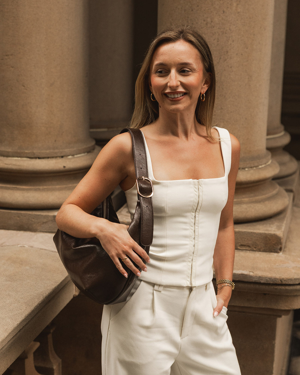 OLIVIA SHOULDER BAG CHOCOLATE